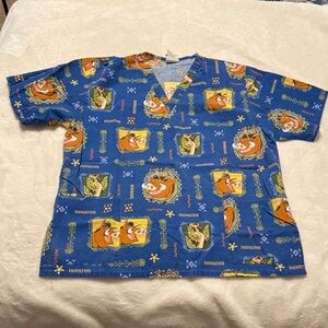 Blue Women’s Lion King Scrub Top